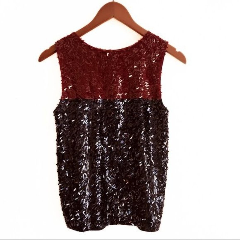 J. Crew Sequin Color Block Tank Size Xs - image 2
